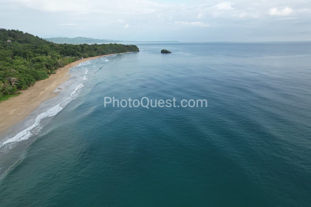 Caribbean Coast of Limon in Costa Rica -aerial views of Cocles, Punta Uva, Playa Chiquita and Puerto Viejo
