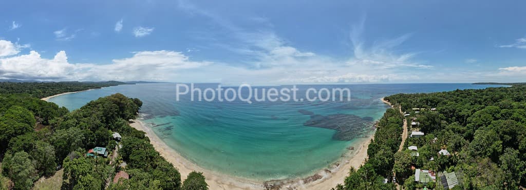 Caribbean Coast of Limon in Costa Rica -aerial views of Cocles, Punta Uva, Playa Chiquita and Puerto Viejo