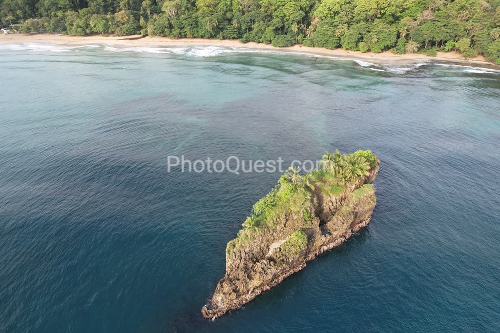 Caribbean Coast of Limon in Costa Rica -aerial views of Cocles, Punta Uva, Playa Chiquita and Puerto Viejo