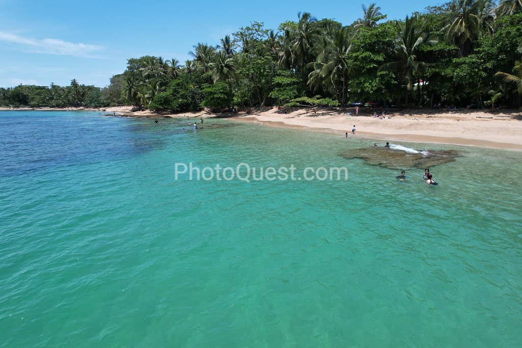 Caribbean Coast of Limon in Costa Rica -aerial views of Cocles, Punta Uva, Playa Chiquita and Puerto Viejo