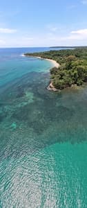 Caribbean Coast of Limon in Costa Rica -aerial views of Cocles, Punta Uva, Playa Chiquita and Puerto Viejo