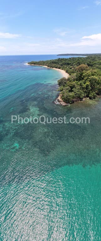Caribbean Coast of Limon in Costa Rica -aerial views of Cocles, Punta Uva, Playa Chiquita and Puerto Viejo