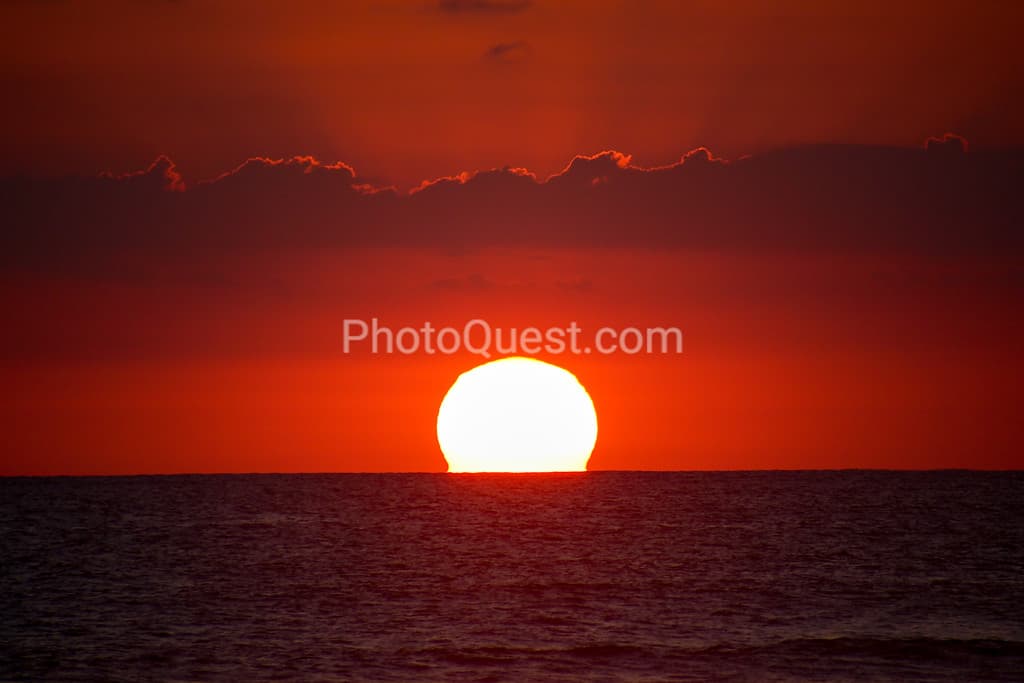 Magical Sunset with Pelicans in the air in Costa Rica