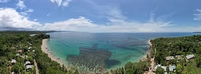 Caribbean Coast of Limon in Costa Rica -aerial views of Cocles, Punta Uva, Playa Chiquita and Puerto Viejo