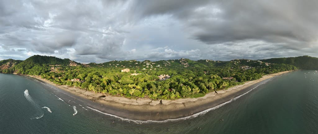 Playa Hermosa, Costa Rica Beachfront Aerial View, Guanacaste